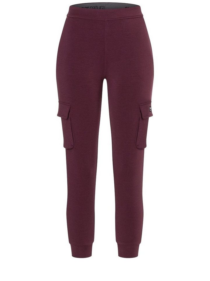 SUPER.NATURAL Cargohose Merino Cargohose W CITY CARGO angenehmer Merino-Materialmix von SUPER.NATURAL