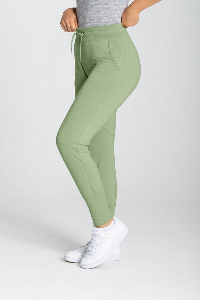 SUPER.NATURAL Jogginghose Merino Jogginghose W ESSENTIAL CUFFED PANT bequemer Merino-Materialmix von SUPER.NATURAL