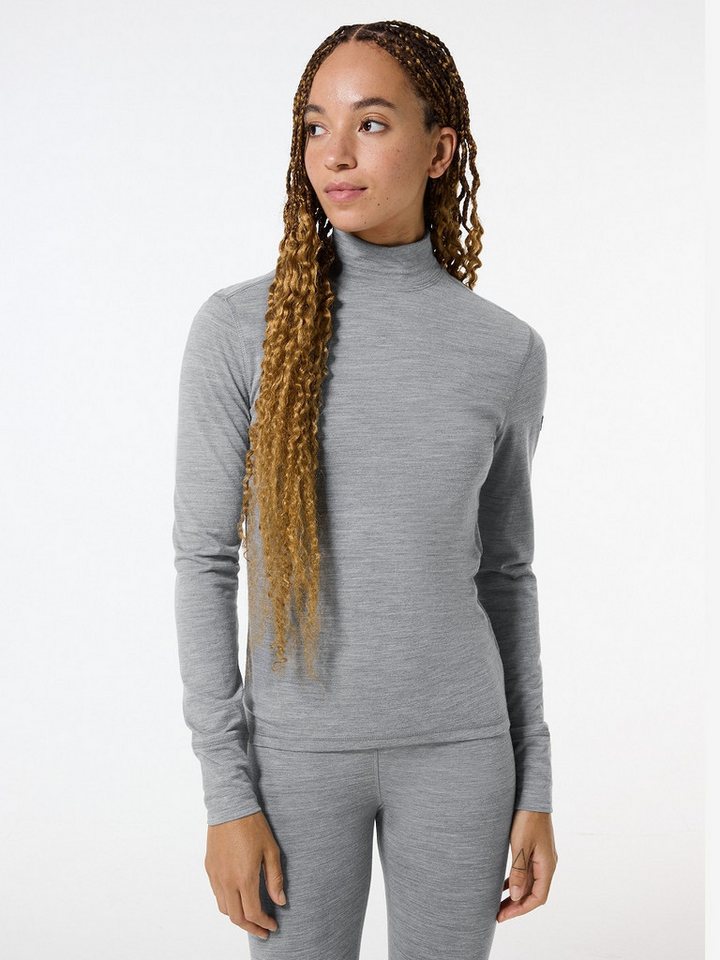 SUPER.NATURAL Funktionsshirt für Damen, Merino W TUNDRA175 TURTLENECK angenehm weicher Stehkragen von SUPER.NATURAL