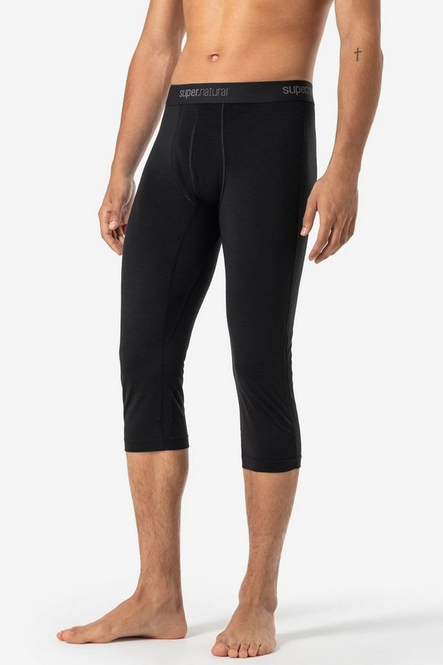 SUPER.NATURAL Funktionstights Merino Tight M TUNDRA175 TIGHT 3/4 funktioneller Merino-Materialmix von SUPER.NATURAL