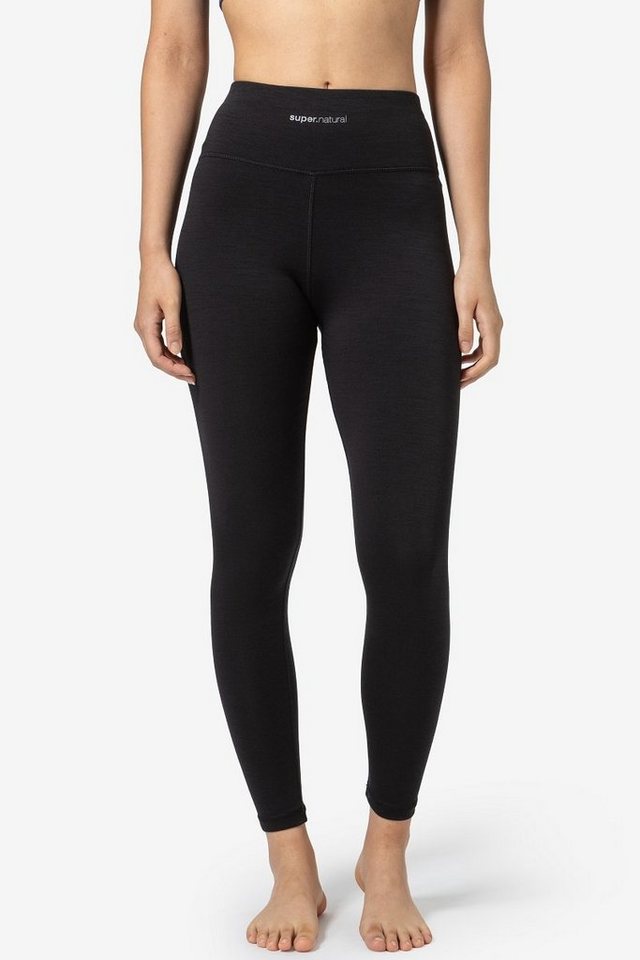 SUPER.NATURAL Funktionstights für Damen, Merino HIGH RISE TIGHT atmungsaktiv, sportlich von SUPER.NATURAL