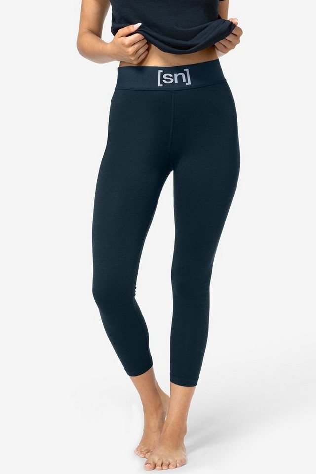 SUPER.NATURAL Thermounterhose für Damen, Merino W TUNDRA175 TIGHT 3/4 funktioneller Merino-Materialmix von SUPER.NATURAL