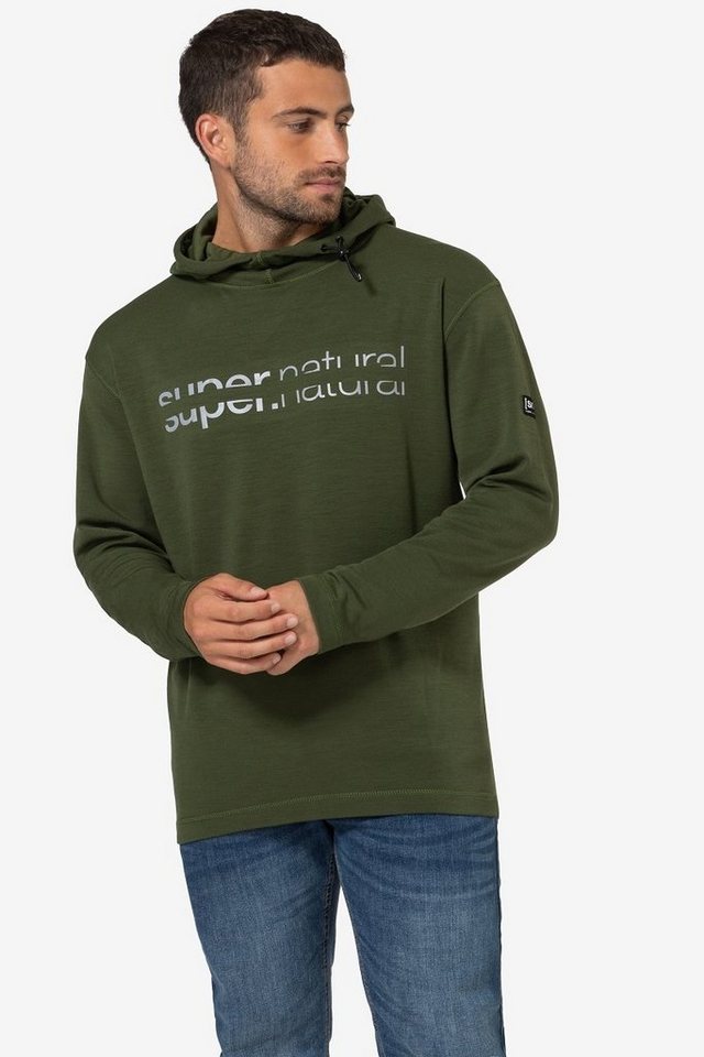 SUPER.NATURAL Hoodie Merino Hoodie M ALPINE ACTIVE HOODIE funktioneller Merino-Materialmix von SUPER.NATURAL