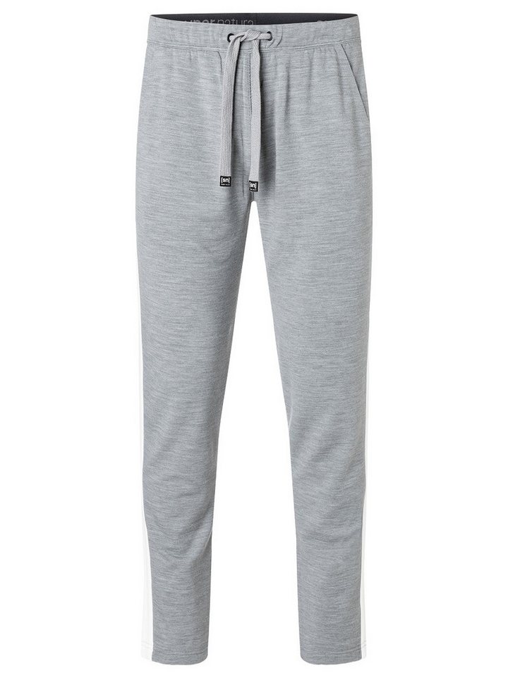 SUPER.NATURAL Jogginghose für Herren, Merino COLORADO PANTS casual Design, mit Streifen von SUPER.NATURAL