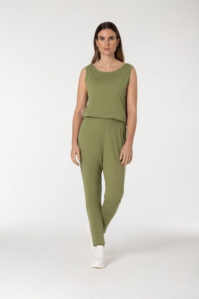 SUPER.NATURAL Jumpsuit Merino Overall W FEEL GOOD JUMPER pflegeleichter Merino-Materialmix von SUPER.NATURAL