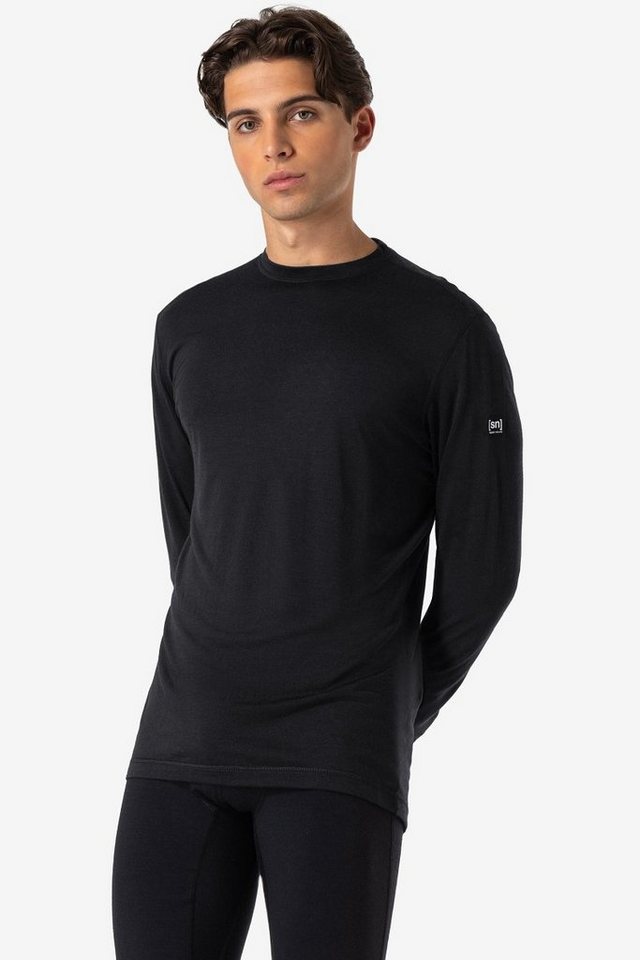 SUPER.NATURAL Langarmshirt Merino Longsleeve M TUNDRA175 LS funktioneller Merino-Materialmix von SUPER.NATURAL