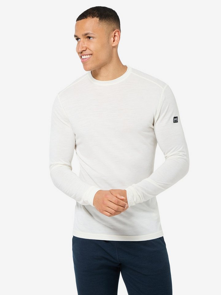 SUPER.NATURAL Langarmshirt Merino Longsleeve M TUNDRA175 LS funktioneller Merino-Materialmix von SUPER.NATURAL