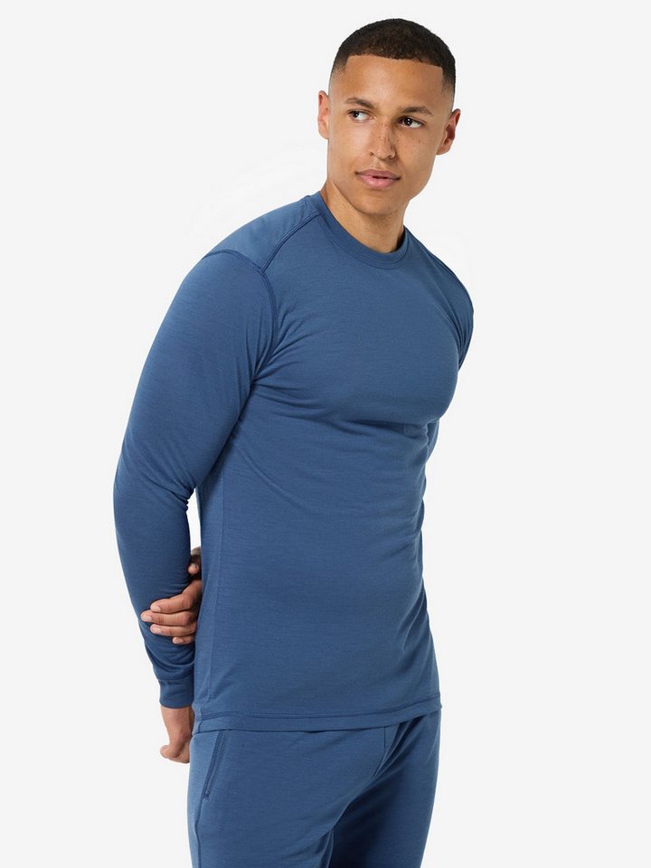 SUPER.NATURAL Langarmshirt für Herren, Merino M TUNDRA175 LS atmungsaktiver Merino-Materialmix von SUPER.NATURAL