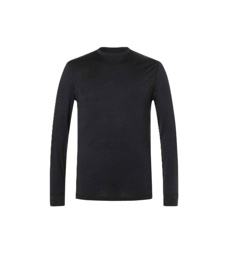 SUPER.NATURAL Langarmshirt Unterwäsche Bio Base (Merino-Mix) schwarz Herren von SUPER.NATURAL