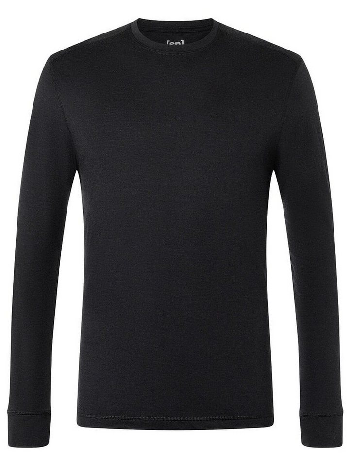 SUPER.NATURAL Langarmshirt Unterwäsche Tundra 175 - Merinowolle - schwarz Herren von SUPER.NATURAL