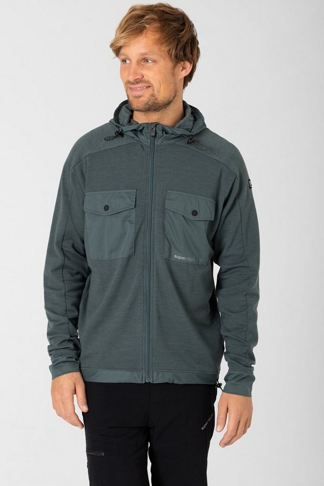 SUPER.NATURAL Outdoorjacke Merino Jacke M ADVENTURE JACKET funktioneller Merino-Materialmix von SUPER.NATURAL