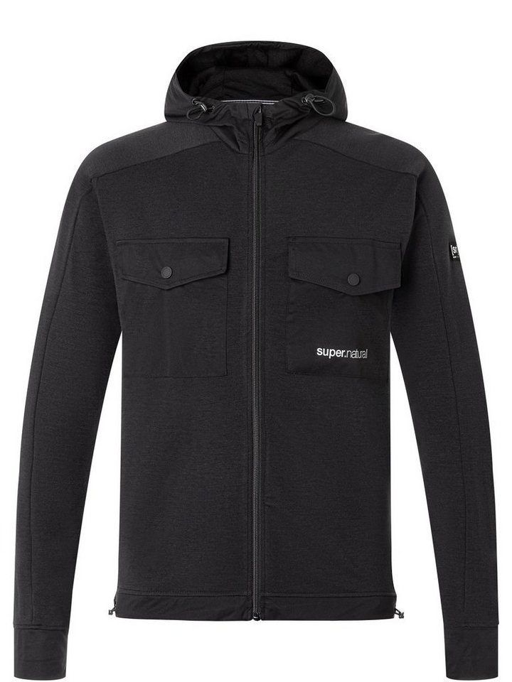 SUPER.NATURAL Outdoorjacke Merino Jacke M ADVENTURE JACKET funktioneller Merino-Materialmix von SUPER.NATURAL