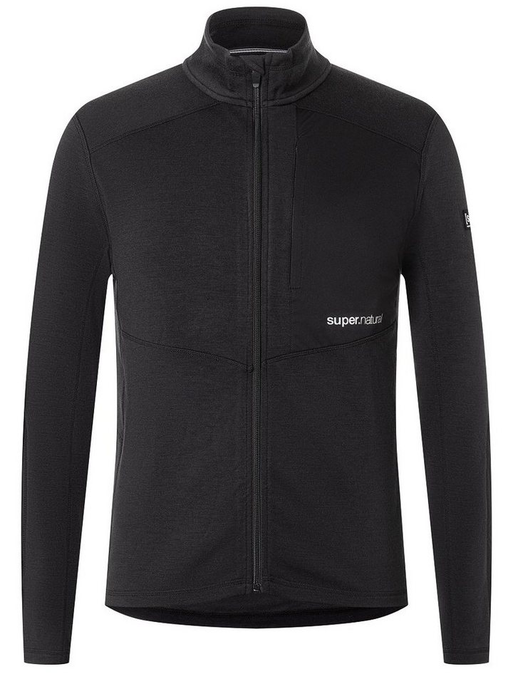 SUPER.NATURAL Outdoorjacke Merino Jacke M ADVENTURE TRACK funktioneller Merino-Materialmix von SUPER.NATURAL