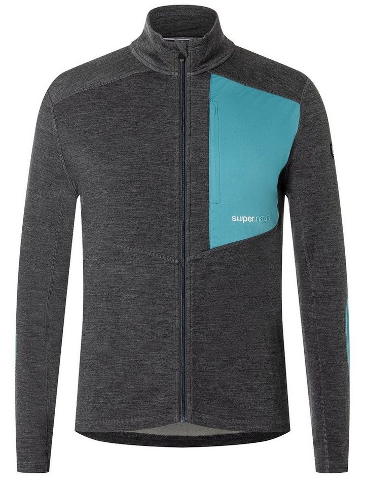 SUPER.NATURAL Outdoorjacke Merino Jacke M ADVENTURE TRACK funktioneller Merino-Materialmix von SUPER.NATURAL