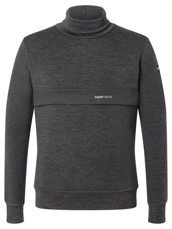 SUPER.NATURAL Rollkragenpullover Merino Pullover M ADVENTURE TURTLE angenehmer Merino-Materialmix von SUPER.NATURAL