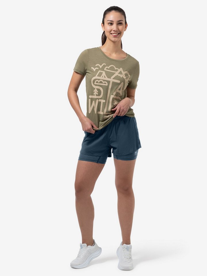 SUPER.NATURAL Shorts für Damen, Merino DOUBLE LAYER atmungsaktiv, sportlich von SUPER.NATURAL