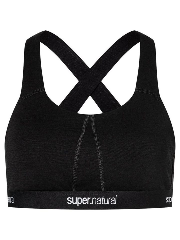 SUPER.NATURAL Sport-BH Merino Bra W FEEL GOOD BRA elastischer Merino-Materialmix von SUPER.NATURAL