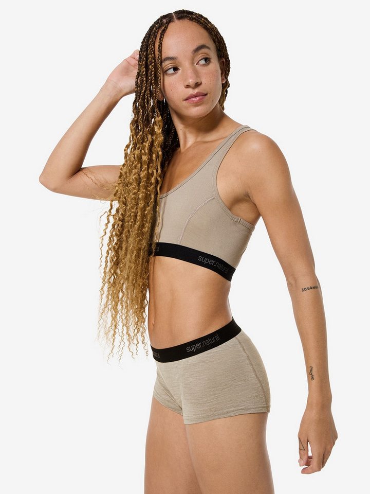 SUPER.NATURAL Sport-BH Merino Sport-BH W TUNDRA220 SEMPLICE BRA funktioneller Merino-Materialmix von SUPER.NATURAL