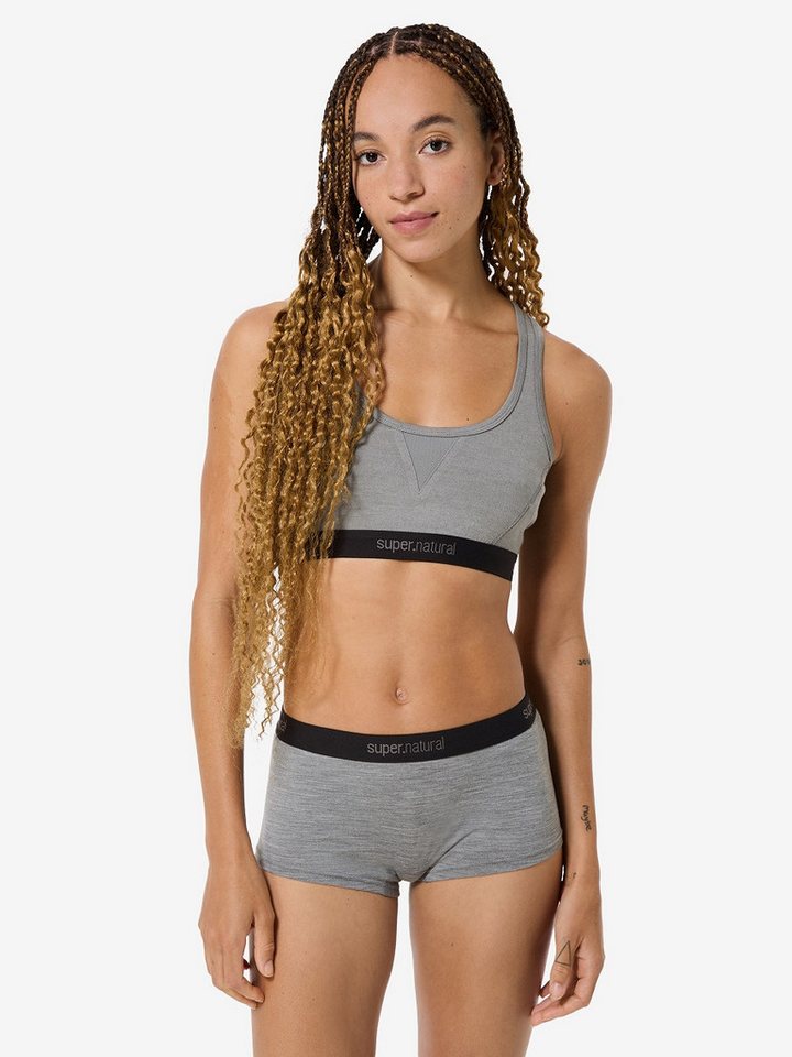 SUPER.NATURAL Sport-BH Merino Sport-BH W TUNDRA220 SEMPLICE BRA funktioneller Merino-Materialmix von SUPER.NATURAL