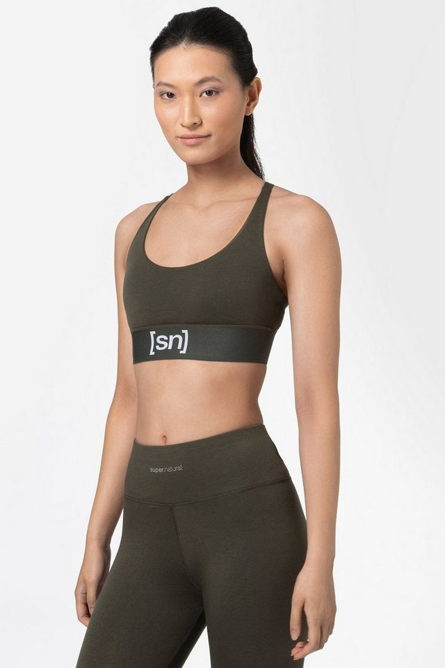 SUPER.NATURAL Sporttop für Damen aus Merino W SUPER TOP mit gekreuzten Trägern am Rücken von SUPER.NATURAL