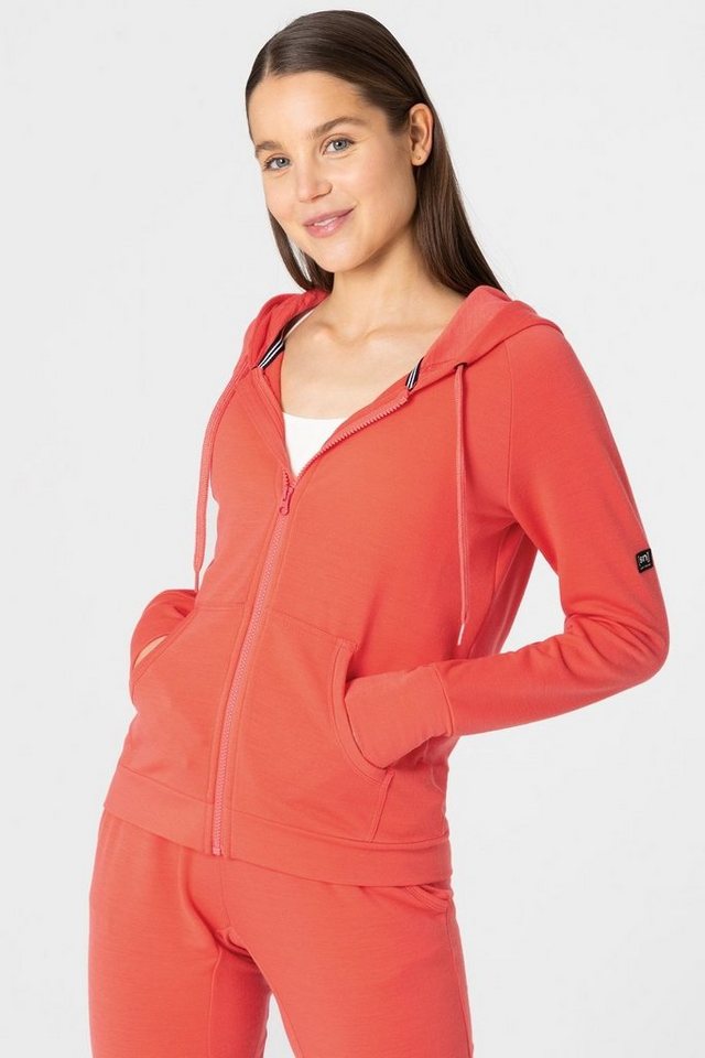 SUPER.NATURAL Sweatjacke Merino Hoodie W ESSENTIAL ZIP HOODIE optimaler Merino-Materialmix von SUPER.NATURAL