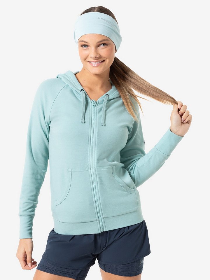 SUPER.NATURAL Sweatjacke für Damen, Merino EVERYDAY ZIP mit Reisverschluss von SUPER.NATURAL
