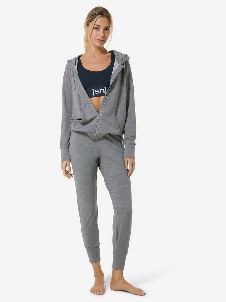 SUPER.NATURAL Sweatjacke für Damen, Merino EVERYDAY ZIP mit Reisverschluss von SUPER.NATURAL