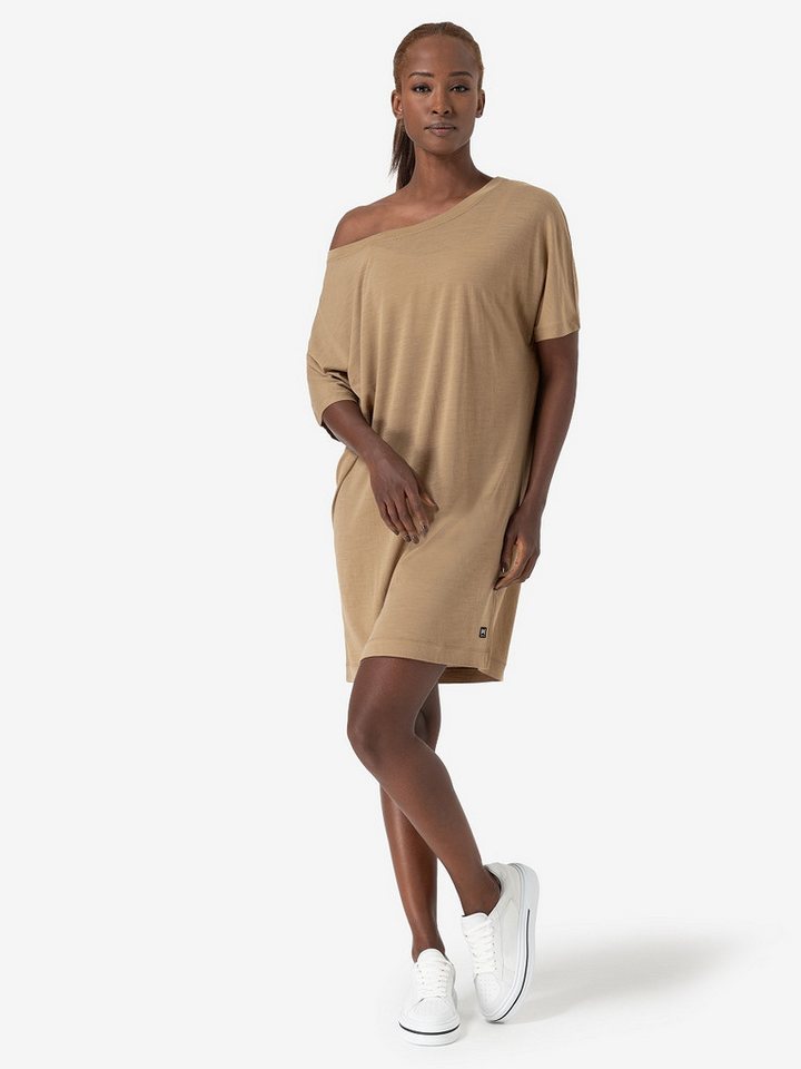 SUPER.NATURAL Sweatkleid kurz, Damen, atmungsaktiv, Merino LAGUNA DRESS casual von SUPER.NATURAL