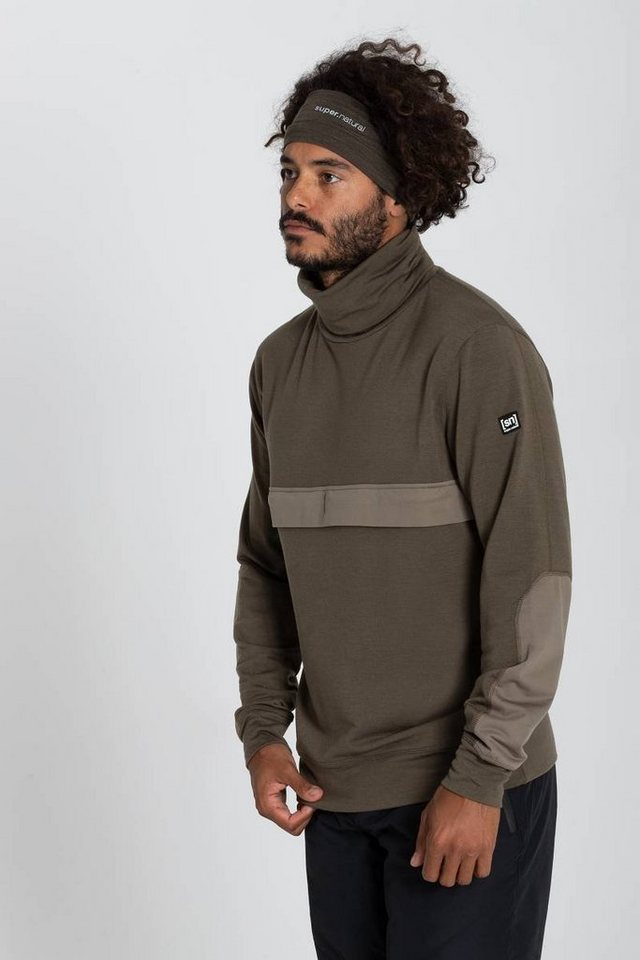 SUPER.NATURAL Sweatshirt Merino Pullover M ALPINE TURTLENECK angenehmer Merino-Materialmix von SUPER.NATURAL