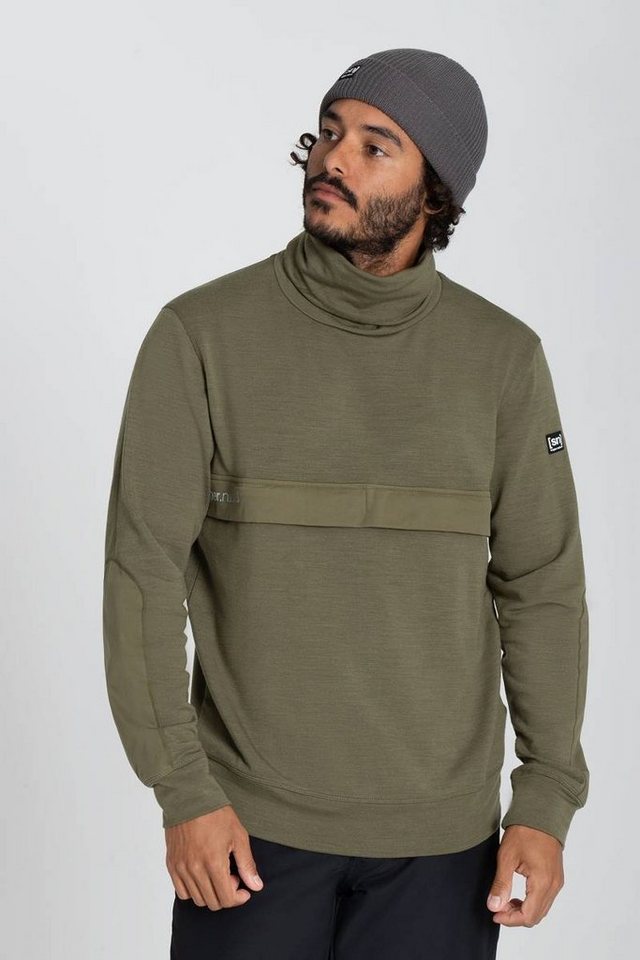 SUPER.NATURAL Sweatshirt Merino Pullover M ALPINE TURTLENECK angenehmer Merino-Materialmix von SUPER.NATURAL