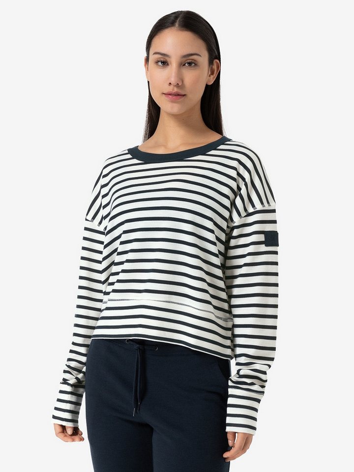 SUPER.NATURAL Sweatshirt für Damen, nachhaltig, Merino KRISSINI STRIPE BIO von SUPER.NATURAL