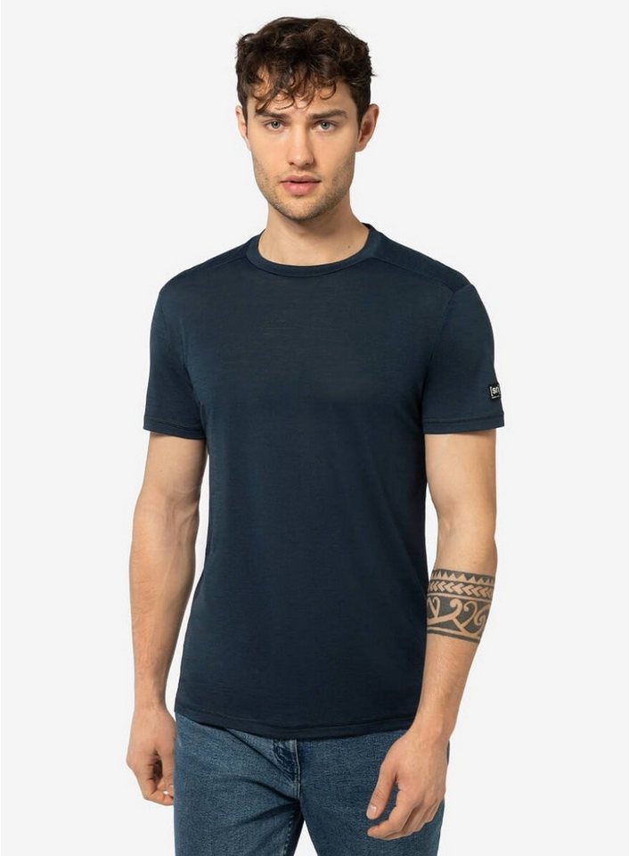 SUPER.NATURAL T-Shirt Essential (Merino-Mix) dunkelblau Herren von SUPER.NATURAL