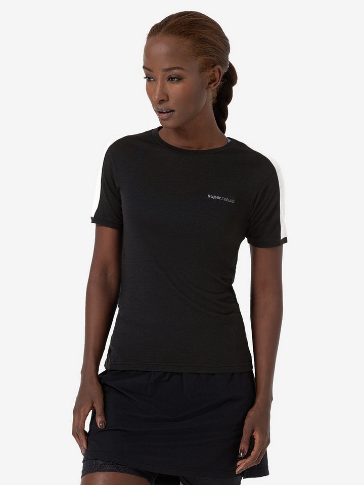 SUPER.NATURAL T-Shirt für Damen, Merino ALARM RUNNING funktionell, sporty von SUPER.NATURAL