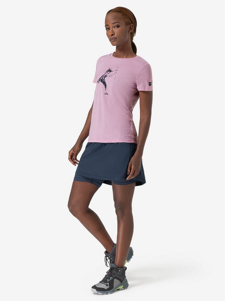 SUPER.NATURAL T-Shirt für Damen, Merino FINGERS MATTER Kletter Motiv, aktiv von SUPER.NATURAL