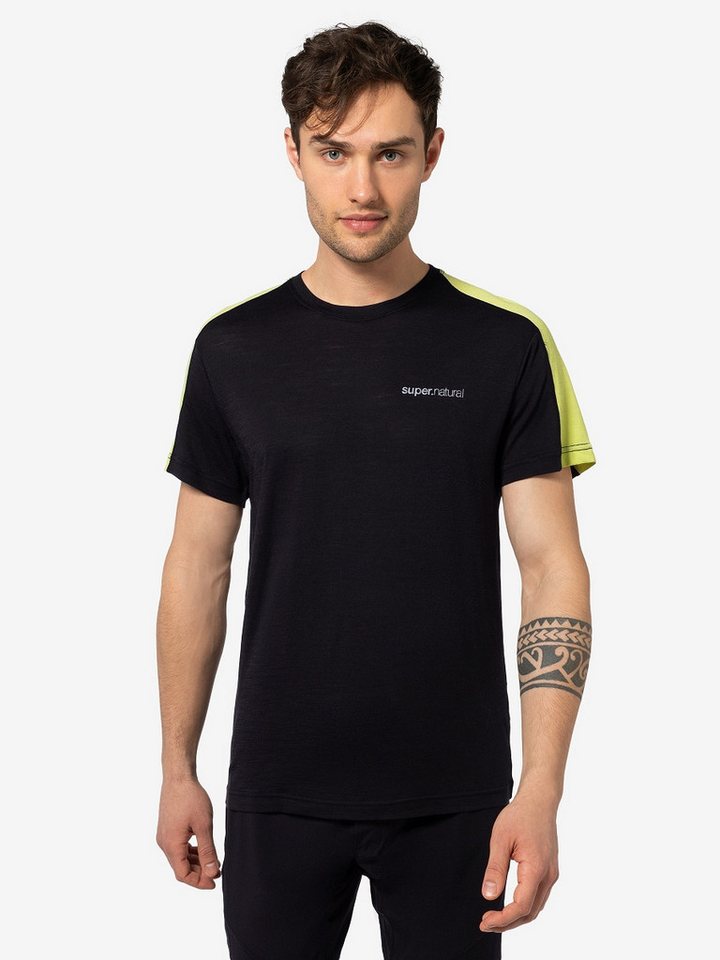 SUPER.NATURAL T-Shirt für Herren, Merino ALARM RUNNING funktionell, sporty von SUPER.NATURAL