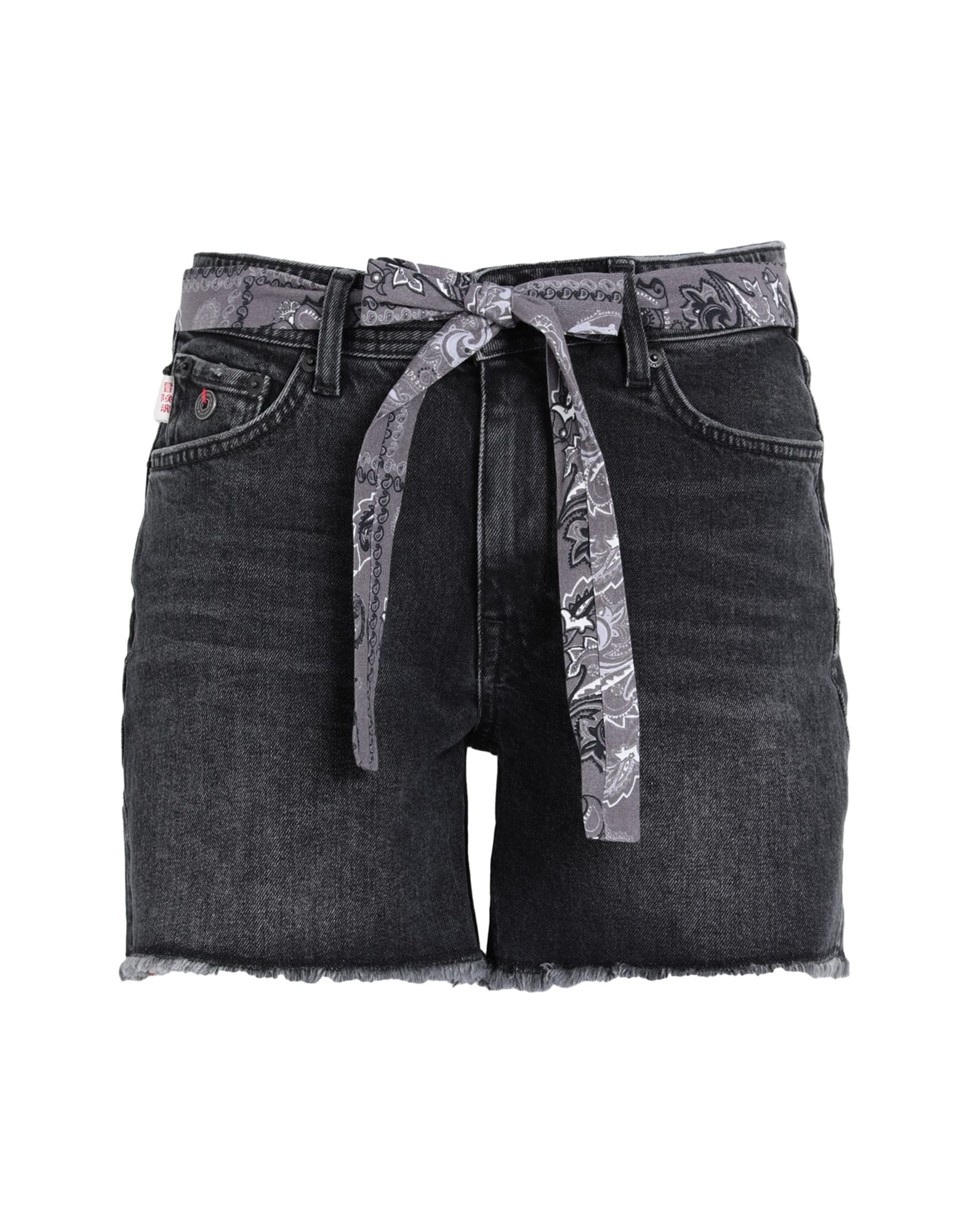 SUPERDRY Jeansshorts Damen Schwarz von SUPERDRY