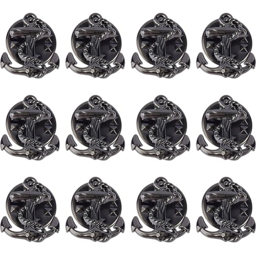 SUPERFINDINGS 12 Stück Anker Broschennadeln Schwarze Anker Anstecknadeln Dekorative Broschen Aus Legierung Segel Brosche Marine Motiv Anstecknadel Für Damen Und Herren Anzug Mantel Stoffjacke SUPERFINDINGS 12 Stück Anker Broschennadeln Schwarze Anker Anstecknadeln Dekorative Broschen Aus Legierung Segel Brosche Marine Motiv Anstecknadel Für Damen Und Herren Anzug Mantel Stoffjacke von SUPERFINDINGS