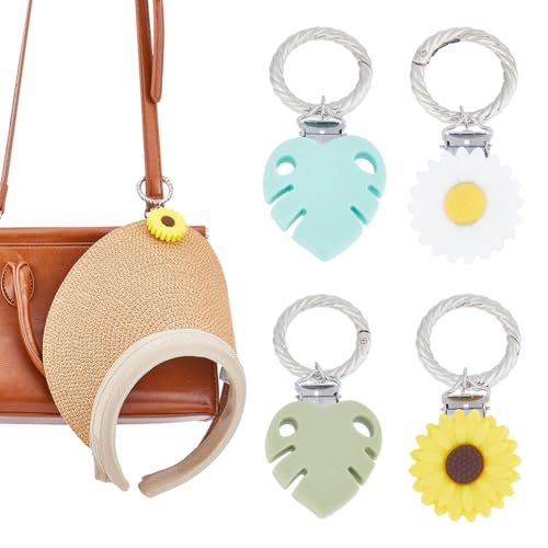 SUPERFINDINGS 4 Stil Hut Clip Huthalter Clip Freihändiges Hutklammer Sonnenblume Und Blatt Hände Freies Taschenaccessoire Hut Halter Für Reisen An Tasche Silikon Strand Hut Clip Länge: 8.5-9cm SUPERFINDINGS 4 Stil Hut Clip Huthalter Clip Freihändiges Hutklammer Sonnenblume Und Blatt Hände Freies Taschenaccessoire Hut Halter Für Reisen An Tasche Silikon Strand Hut Clip Länge: 8.5-9cm von SUPERFINDINGS