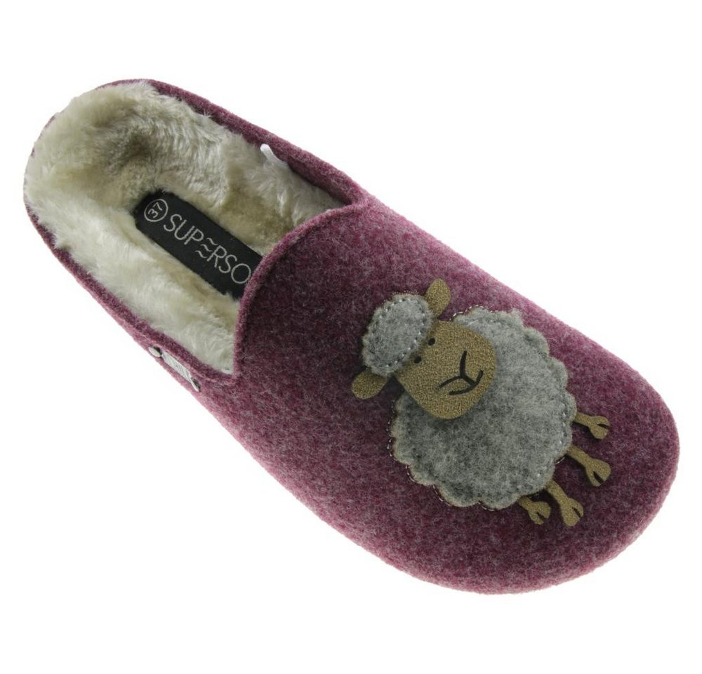 SUPERSOFT SUPERSOFT Damenhausschuh Kuschelschaf EUR 39 lila Hausschuh SUPERSOFT SUPERSOFT Damenhausschuh Kuschelschaf EUR 39 lila Hausschuh von SUPERSOFT