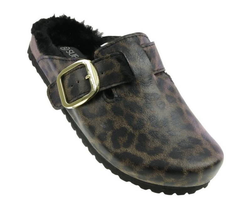 SUPERSOFT Supersoft Damen Clog Leoprint Hausschuh SUPERSOFT Supersoft Damen Clog Leoprint Hausschuh von SUPERSOFT