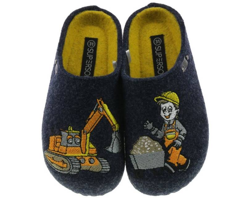 SUPERSOFT Supersoft Kinder Hausschuh Bagger Hausschuh von SUPERSOFT