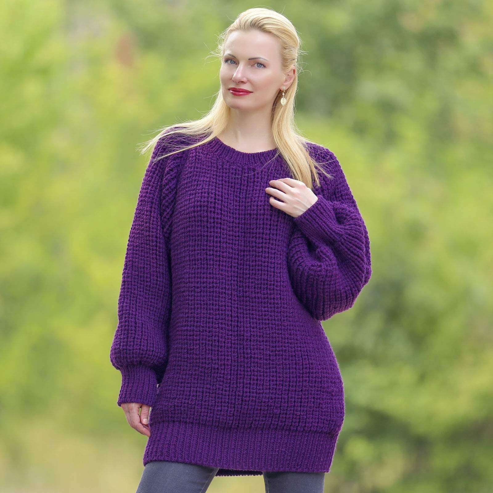 Green Wool Sweater von SUPERTANYA