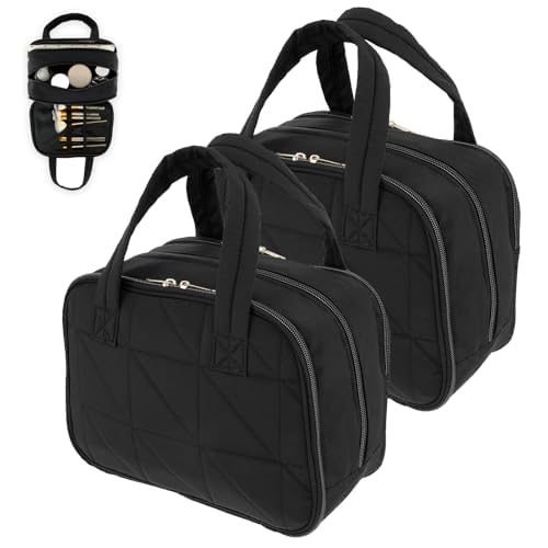 2 Stück Kulturbeutel, Kulturtasche Damen wasserdichte Kosmetiktasche zum Aufhängen Damen Toilettenorganizer Faltbare Reisezubehör Waschtasche für Geschäftsreise Fitnessstudio Urlaub und Haushalt von SUPPUIMNT