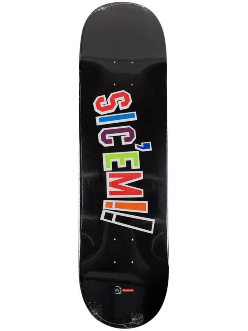 Supreme x WTAPS Sic'em! Skateboard-Deck - Schwarz von Supreme