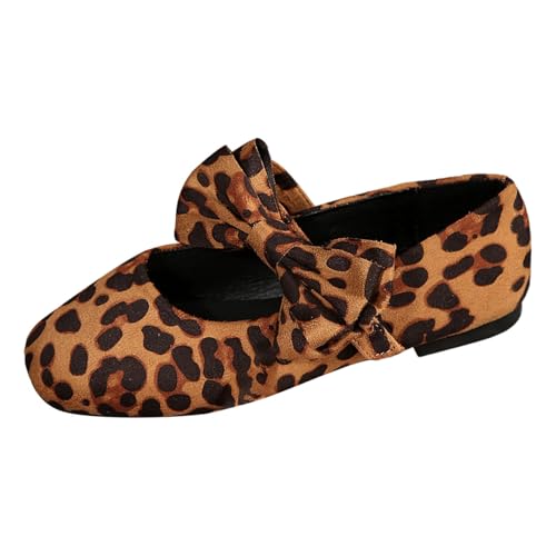 Damen Loafer Bequem Modisch Slipper Flache Sohle Einfacher Einstieg Halbschuh Animal-Print Extravagant Leopardenmuster Weiches Obermaterial Freizeitschuh für Stadtbummel von SUPTTING