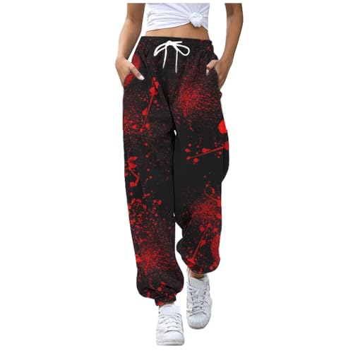 SUPTTING Halloween Blut Kostüm Damen Problem Gelöst Hässliche Blutiges Hosen Die Verkleidung Schaurig Kostüm Angst Blutspritzer von SUPTTING