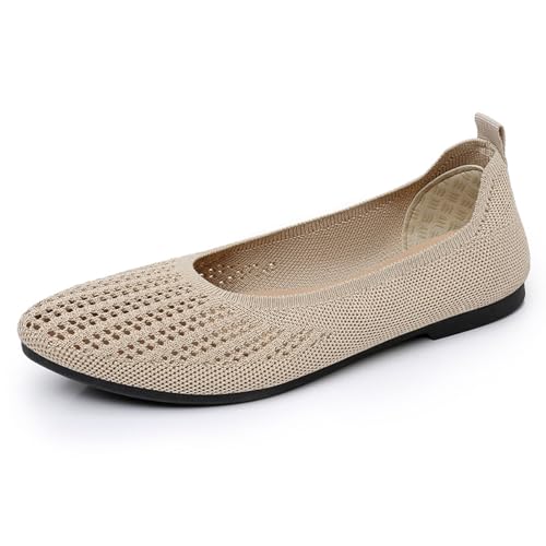 SUPTTING Atmungsaktiv Leicht Damen Slipper Boho Lässig, Webschuh Flacher Absatz Runde Spitze Espadrilles Gewebtes Obermaterial Bastsohle Loafer Freizeitschuh für Stadtbummel Sommerurlaub von SUPTTING
