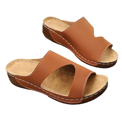 SUPTTING Bequem Lässig Damen Sandale, Flacher Absatz Breite Riemen Pantolette, Minimalistisch Alltagstauglich Gekreuzte Riemen Slipper, Weiches Fußbett Riemchensandale für Gartenparty SUPTTING Bequem Lässig Damen Sandale, Flacher Absatz Breite Riemen Pantolette, Minimalistisch Alltagstauglich Gekreuzte Riemen Slipper, Weiches Fußbett Riemchensandale für Gartenparty von SUPTTING