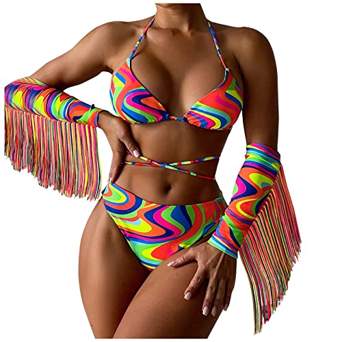 SUPTTING Bikini Push Up Neuer europäischer und amerikanischer Bikini-reizvoller Fringe-Süßigkeit-Farben-Bikini-Außenhandels-Badeanzug von SUPTTING