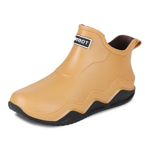 SUPTTING Damen Gummistiefel Kurz Wasserdicht Regenstiefel Gartenschuhe Leicht Chelsea Boots rutschfest Schlupfstiefel Outdoor Arbeitsstiefel Freizeit Regenschuhe Bequem Stiefeletten von SUPTTING